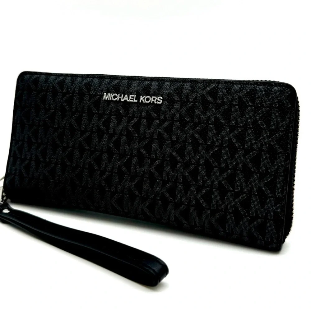 Michael Kors Large Continental Wallet Black Signature